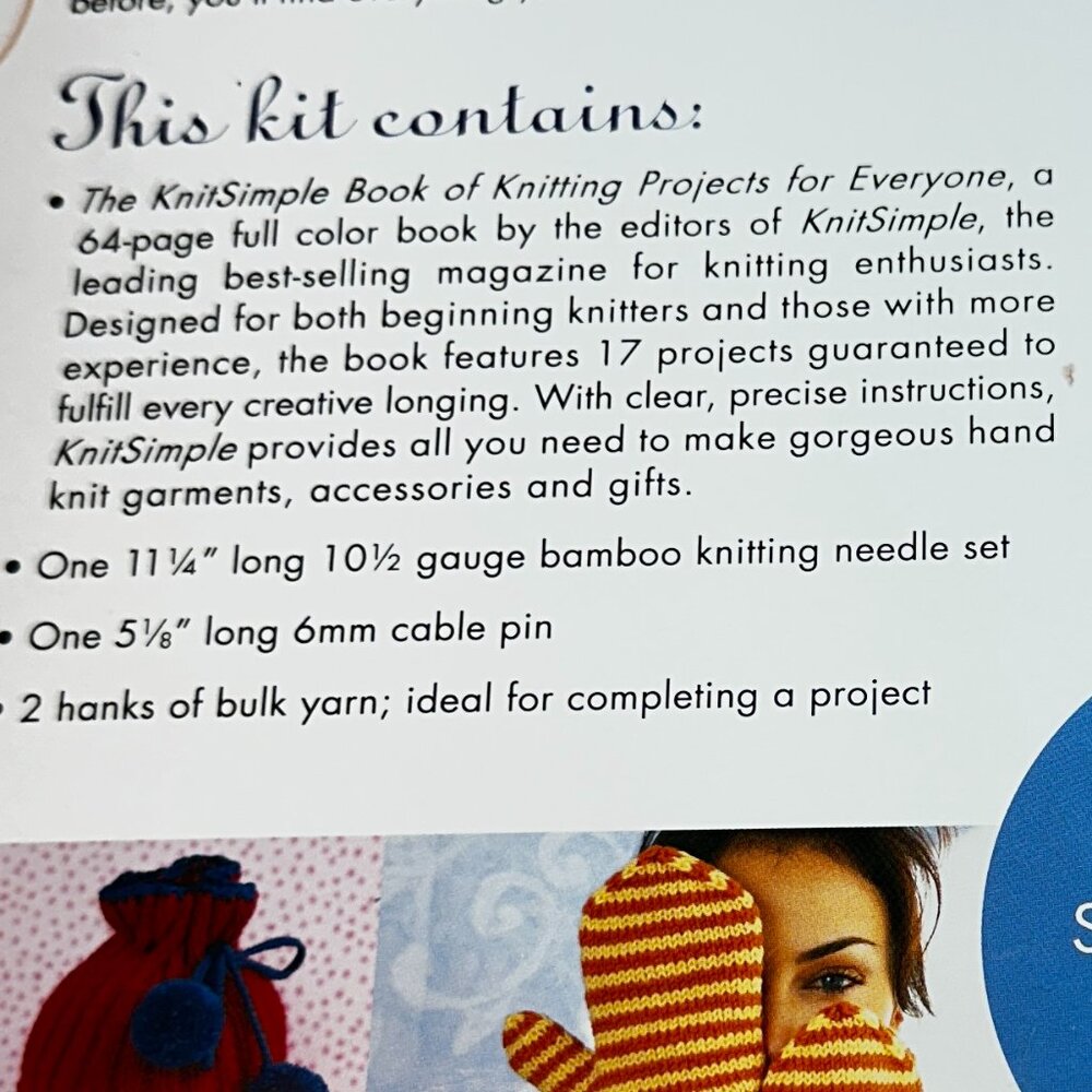 Knitting Book & Kit For beginners/intermediate - Picture 3 of 6